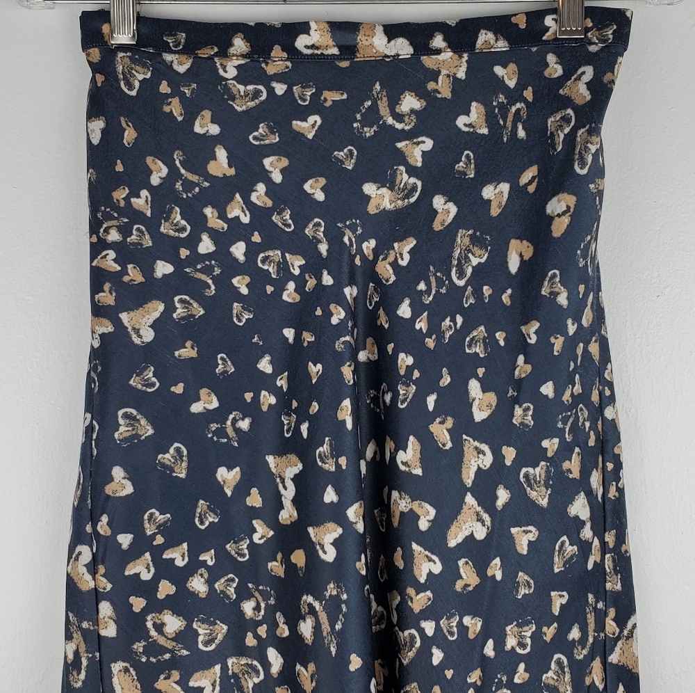 FREE PEOPLE KENDALL SATIN MIDI SKIRT - Picture 3 of 8